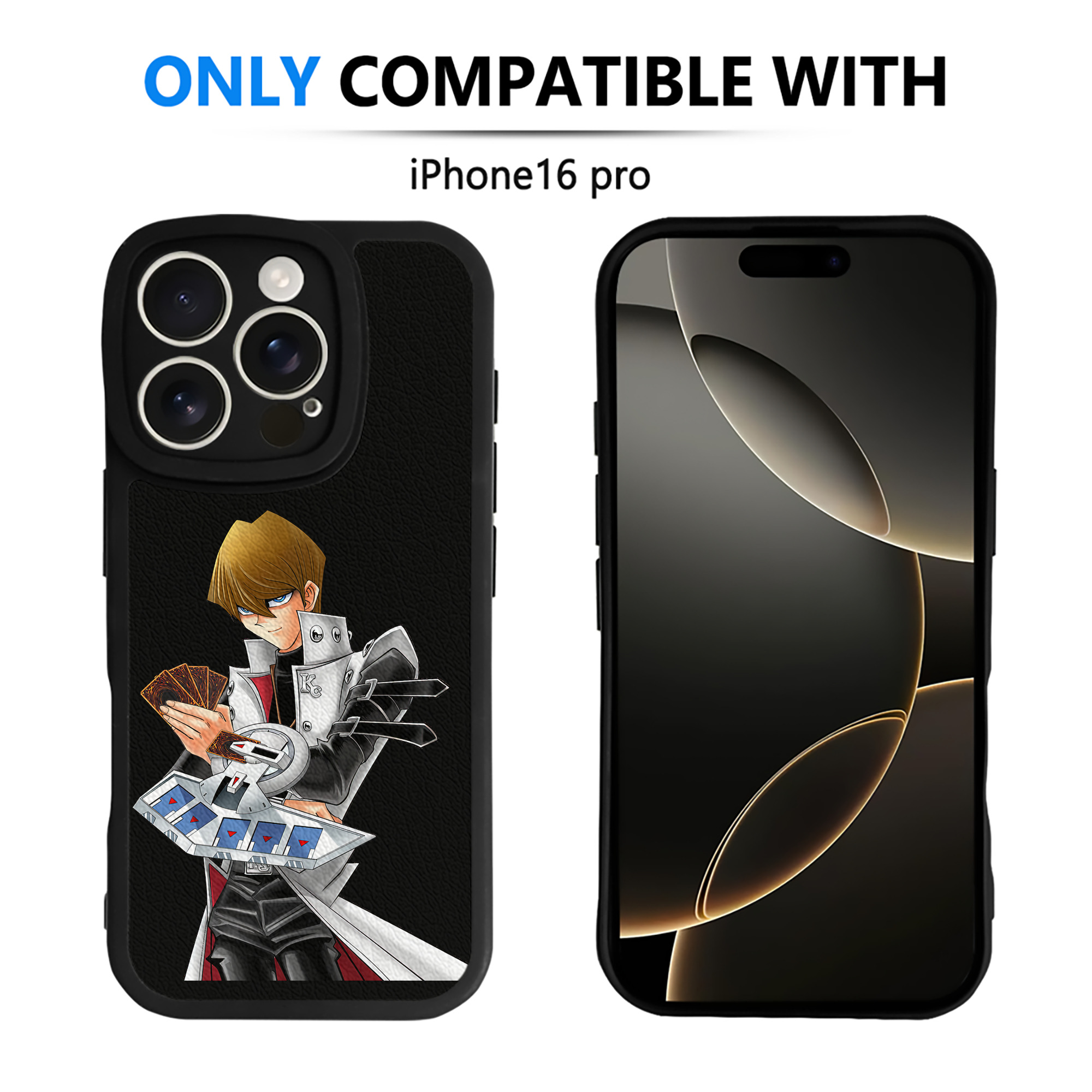 （画像用） 遊☆戯☆王 Yu-Gi-Oh! 【iPhone 16シリーズ対応】シリコンスマホケース（レザー調） 材質：シリコン